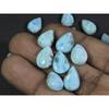 9X13MM Blue Larimar Natural Cabochon Pear Loose Gemstone Lot 24Pcs 103Cts. A-48