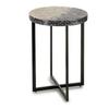 Gift Decor-Grey Metal Mother-of-Pearl Chipboard Side Table (45x62x45cm)