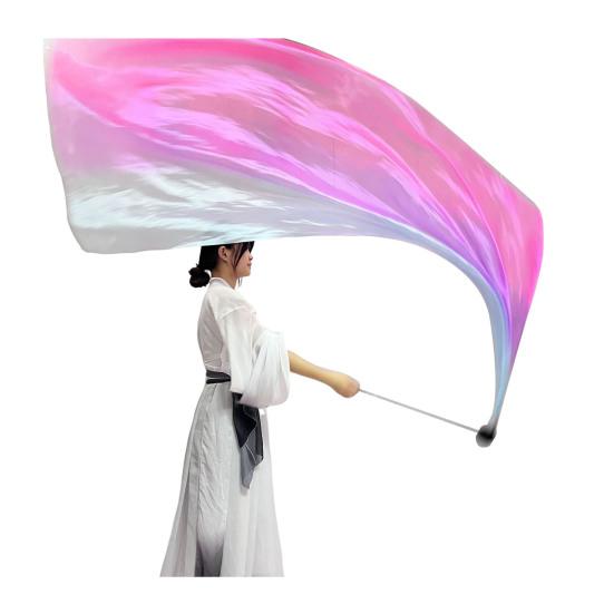 Belly Dance Veil Poi Faux Silk Scarf with Poi Ball Throwing Balls