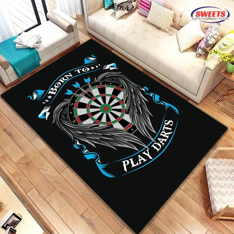 3D HD Dart Target Print Carpet! Bedroom Living Room Office Non-Slip Four Seasons Available Rug Multi-Sizes Non-Slip Fast Arrival