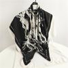 European and American style silk scarf scarf women's new shawl thin autumn and winter square scarf fashion animal horse simple scarf twill