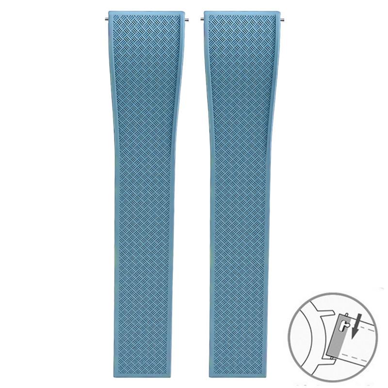 

Фторкаучуковый ремешок для часов FKM Tropic 18/19/20/21/22 мм Складная застежка Быстросъемный Браслет, обрезаемый по размеру, для мужчин и женщин 18mm