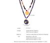 European-American Niche: Blue Spirit Grey Natural Stone Handmade Necklace with Starry Sky Glaze Angel Pendant in Gold-Plated Titanium Steel.