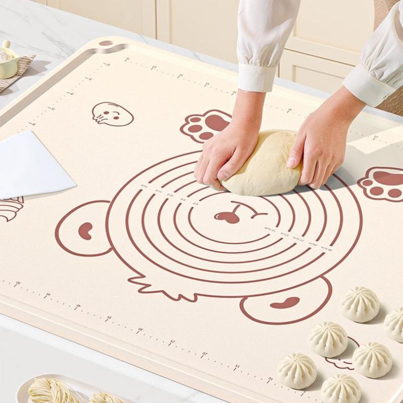 Large Thickened Silicone Baking Mat, Food-Grade Non-Stick Dough Kneading Mat, Non-Slip Kitchen Silicone Pastry Mat for Home Baking