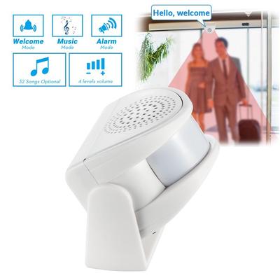 Dispositif Antivol Capteur de Mouvement PIR Sonnette d'Accueil sans Fil Détecteur Infrarouge Alarme Sonnette de Porte