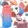 Motivational Bottle Water Bottle 2000ml 2L With Straw Handle Scale