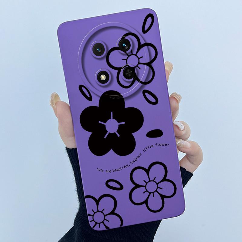 For Honor Magic 7 Lite Case Cute Cartoon Liquid Silicone Camera Lens Protector Phone Cases For Honor Magic7 Lite 5G Back Cover