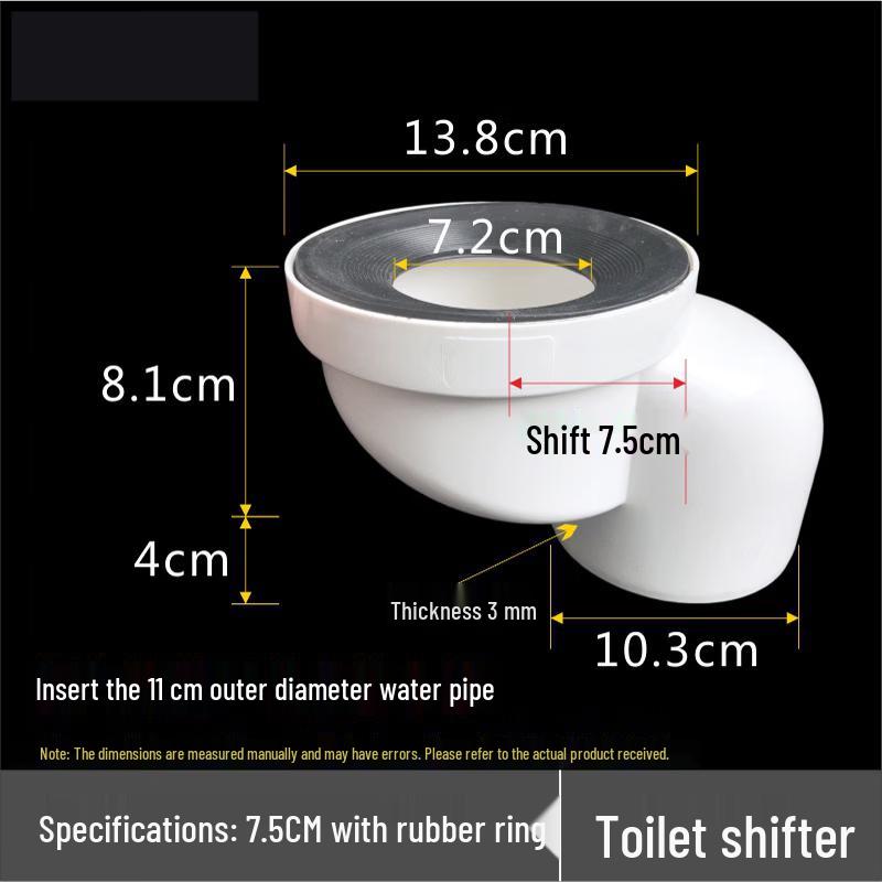 

LANGZHIWEN Adjustable Flat Tube Toilet Offset Connector