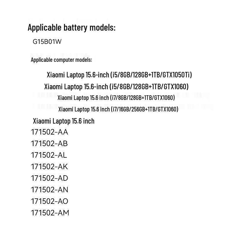llano Laptop Battery for Xiaomi 15.6-inch Series