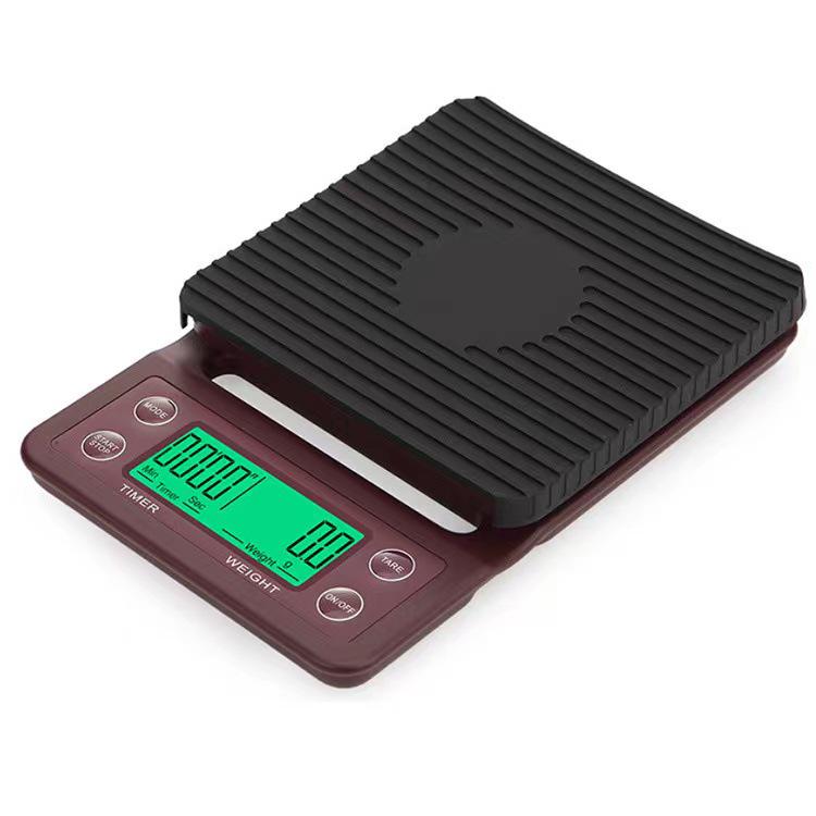 USB Charging Coffee Scale 3kg: Precise 0.1g Electronic Kitchen Scale with Timer