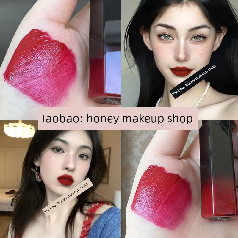 This Color Is so Korean! Vintage Guava Pink-Blue Tone, Rose Red Barbie Pink Lip Gloss, Dragon Fruit Color, Sweet Girl Style