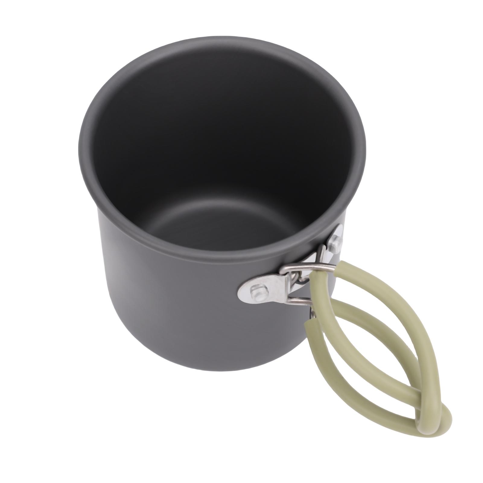 

Outdoor Hiking Travel Water Cup Camping Mug Aluminum Portable Cup with Folding Handle TW 503