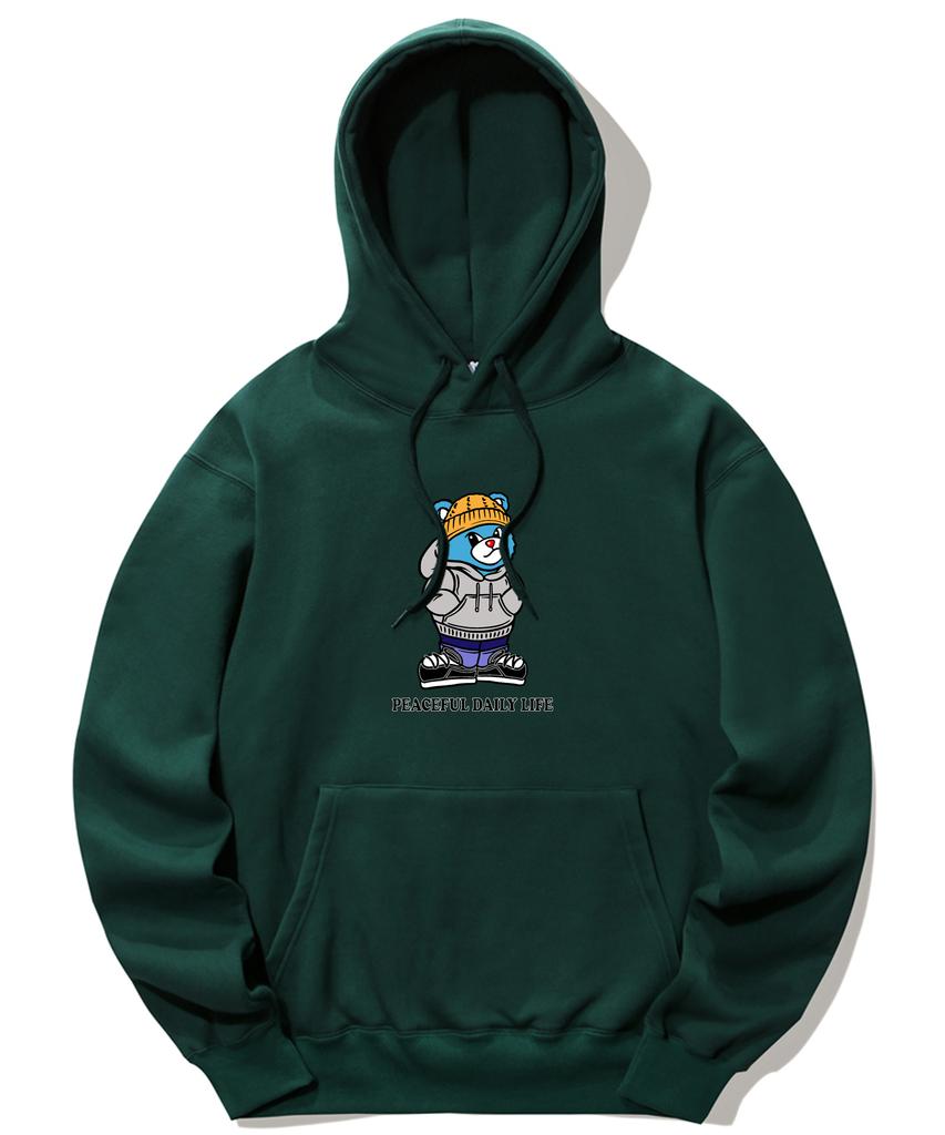 City Bear Graphic Hoodie - Green