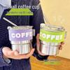 High-Quality 304 Stainless Steel Insulated Travel Cup with Straw – Ideal for Office Use
