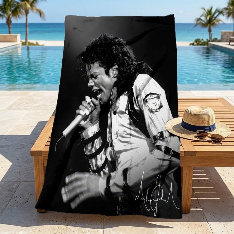 Michael Jackson Stylish Digital Printing Beach Towel Quickdrying Absorbent Blanket For Beach Pool Gym Travel