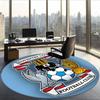 Coventry City Football Club (1) Round Office Rug Decorative Floor Rug for Office Bedroom Living Room and Home Space