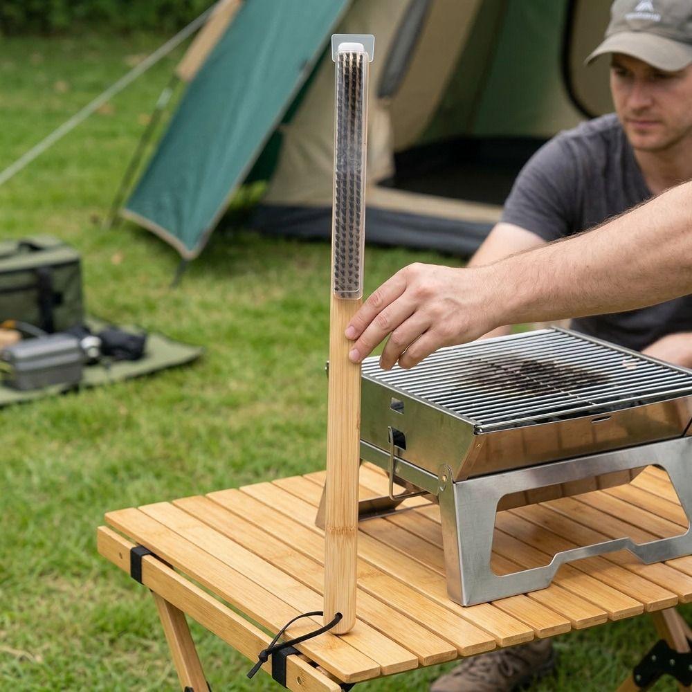 Grill Scraper Grill Cleaning Brush Copper Bristle Oven Cleaner Brush Wire Brush  Grill Maintenance