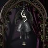 Gothic Style Windbell Dark Angel Wind Chime Winged Black Memorial Chime Hanging for Outdoor Garden Porch Patio Decor