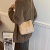 New autumn and winter fashion and leisure 2025 retro solid color large capacity texture shoulder crossbody bucket women's bag