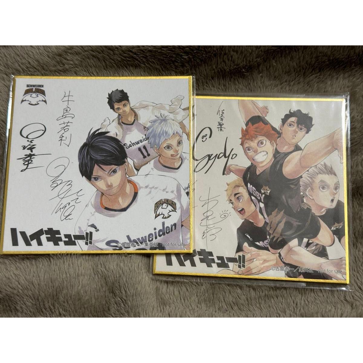 Used Haikyuu! ! Completion commemorative signed mini colored paper