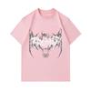 Men's 100% Cotton Crew Neck Short Sleeve T-Shirt, Death Metal Abstract Art Print Casual Breathable Tee, Gothic Dark Pattern Streetwear Top for Daily W