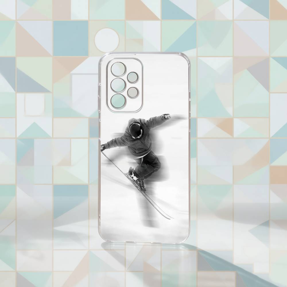Sport Snowboarding Phone Case Transparent Silicone Soft For Samsung S25,S24,S21,S22,S23,S30,Ultra,S20,Plus,Fe