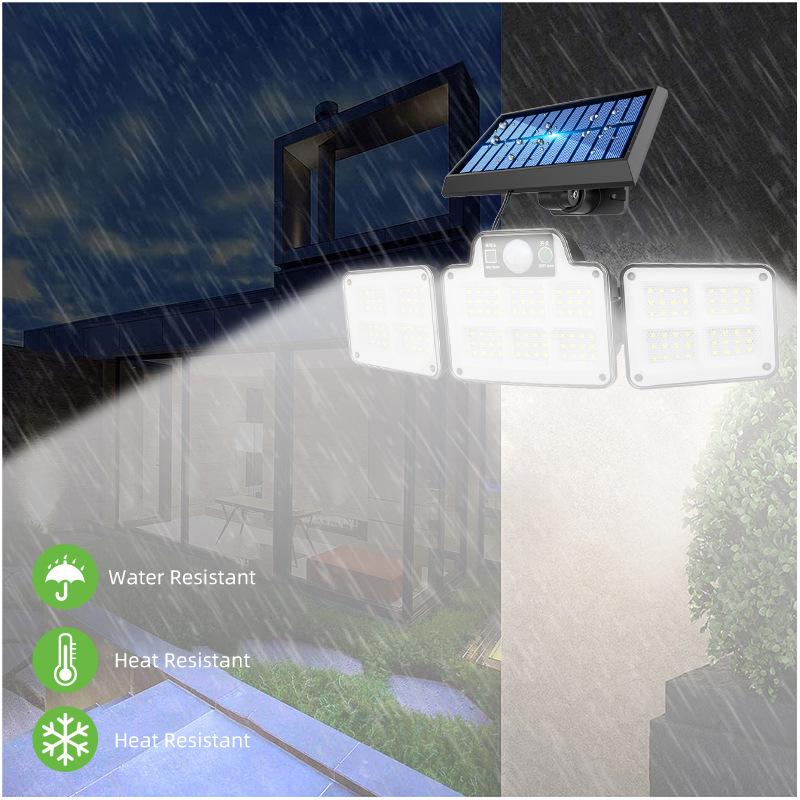 Solar LED Wall Lamp: Waterproof Outdoor Light with Human Motion Sensor for Garden and Garage.