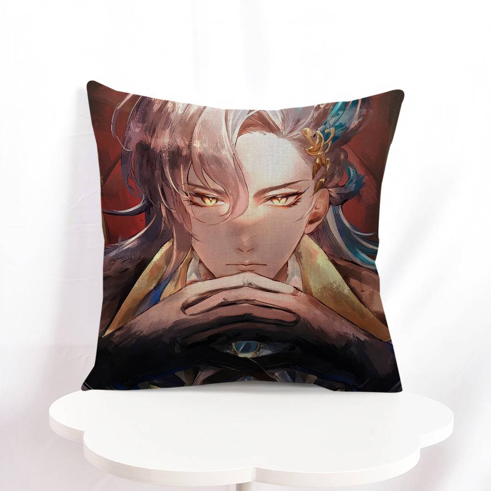 N-Neuvillette Pillow Covers Cartoon Sofa Decorative Home Double-sided Printing Short Plush Cute Cushion Cover