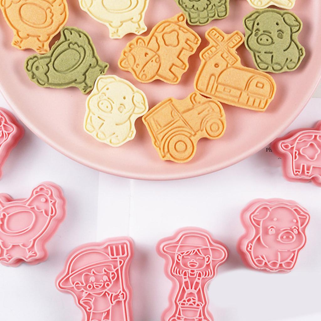 8 Stück Keksformen, Keksformen, Keksausstecher in Bauernhoftierform, Kekswerkzeug, Geschenk für Backbegeisterte