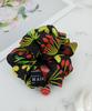 Maia Rose Jacquard Scrunchie - Black