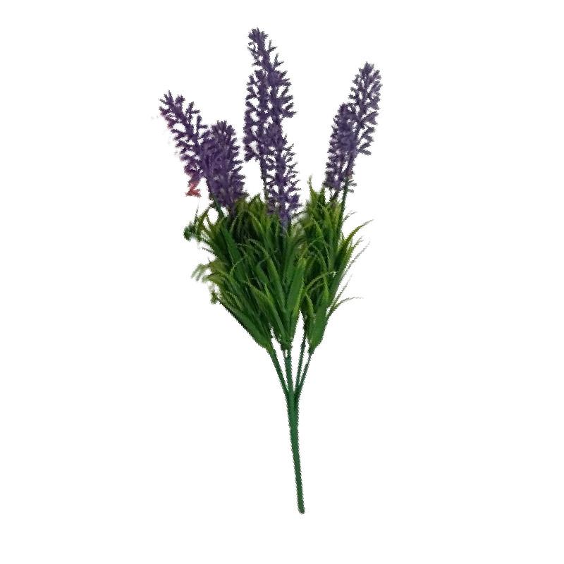 Flower Lavender Faux Arrangement With Plastic Blooms For Office Decoration Space