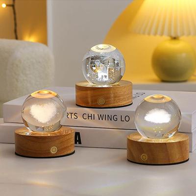 6 cm 3D-Kristallkugel, Kristallplanet, Nachtlicht, Lasergravur, Sonnensystem, Globus, Astronomie, Geburtstagsgeschenk, Heim- und Schreibtischdekoration