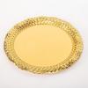 Vintage Round Metal Tray Retro Decorative Display Plate Flat Bottom Serving Platter for Jewelry