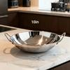 Durable Thickened Stainless Steel Wok Uncoated Windproof Outdoor Cooking Pot 7/8/9/10/11in Easy Clean Bar Stove Commercial