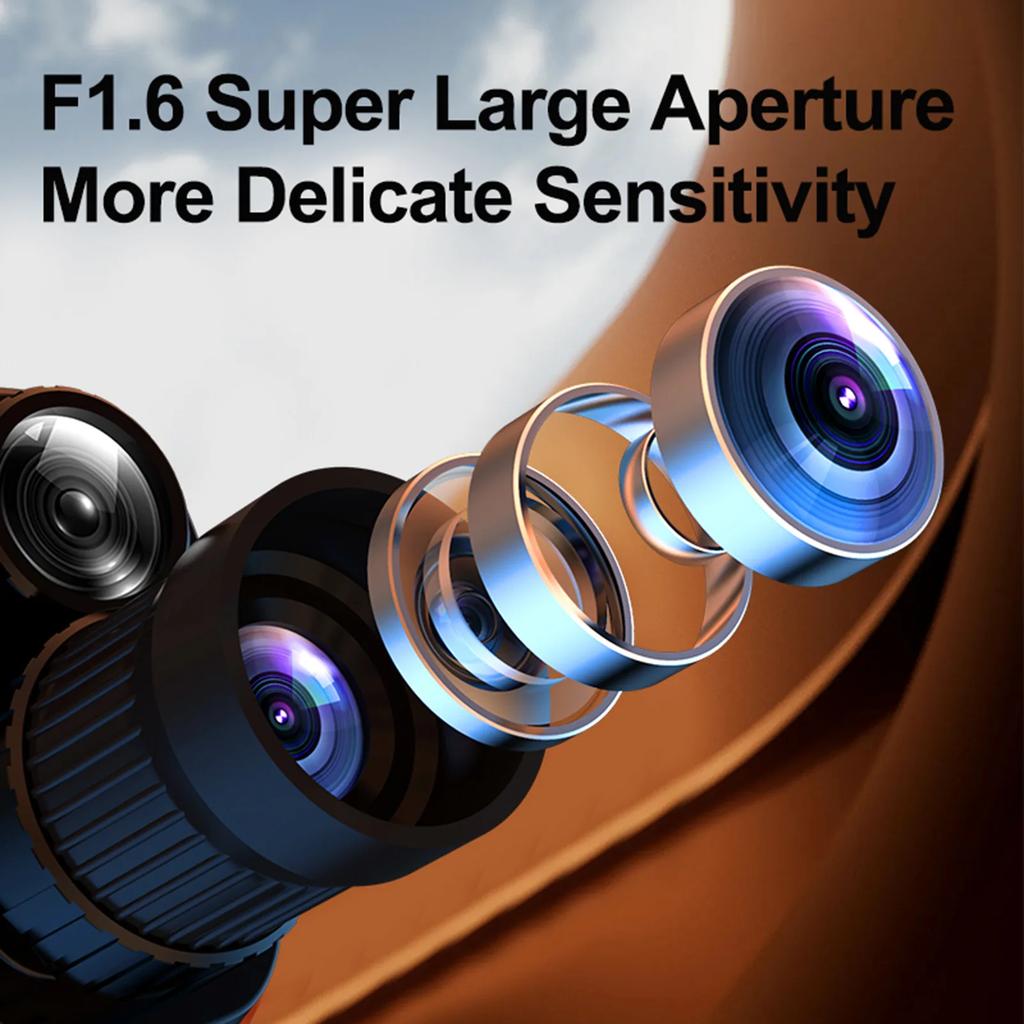 16-facher Zoom 2000mAh Wiederaufladbarer Akku 32 GB SD-Karte Nachtsicht-Monokular mit Armband Handheld