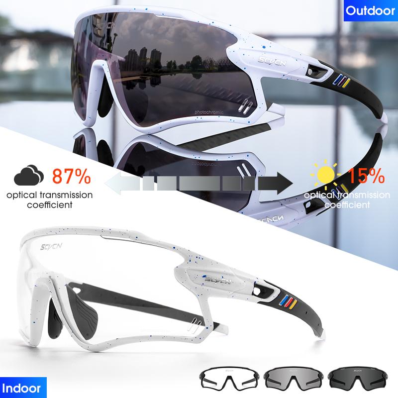 Lunettes de soleil de cyclisme SCVCN Hommes Lunettes de vélo Lunettes de sport pour vélo Lunettes pour VTT extérieur Route Course à pied Protection UV400 Lunettes