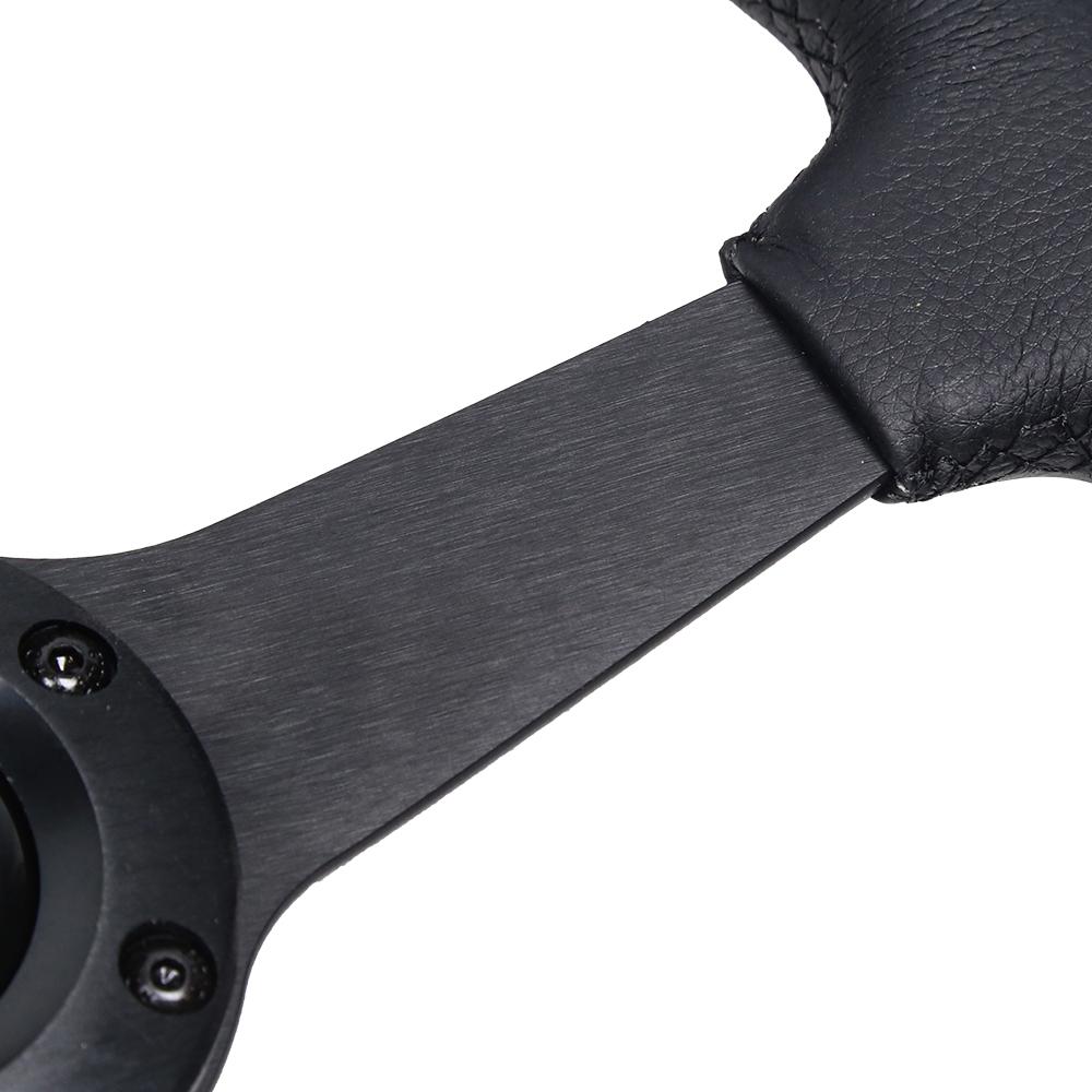 13 Inch 330mm Flat Bottom Leather Racing Car Steering Wheel for Performance Driving Experience