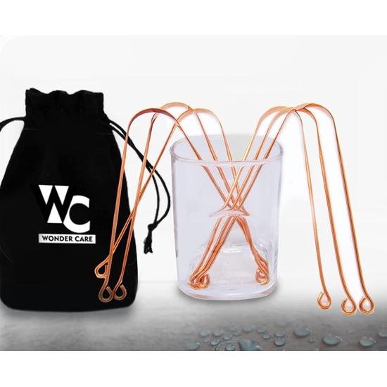 

Wonder care - 100% Медный очиститель языка/скребок для языка Антимикробный Аюрведический очиститель языка Очиститель языка для взрослых для оптимальной гигиены полости рта