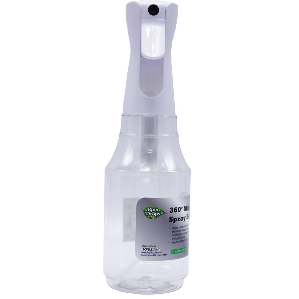Fine Mist Spray Bottle 24oz Ergonomic Refillable Reusable Plastic Continuous Spray Misting Plants Multipurpose Spray Tool