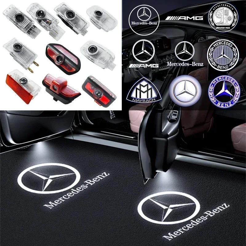 FFYE5 Car Door Projector Lamp LED Welcome Lights Mercedes Benz GT W203 W204 W221 MABACH S Class C207 A207 W240 W210 W209 W208