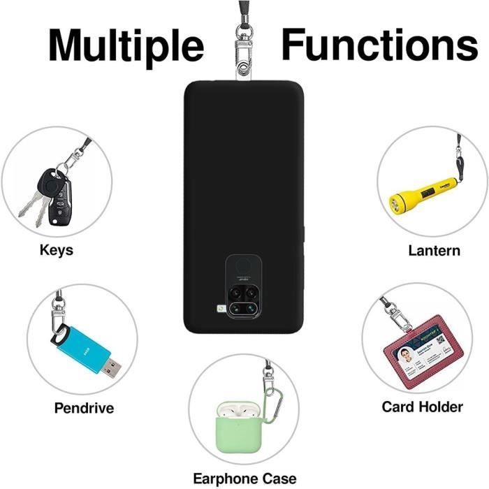 Schutzhülle für Redmi Note 10 Pro 5G - E.F.CONNECTION - Flexibel - Schwarz - Mit Kordelzug