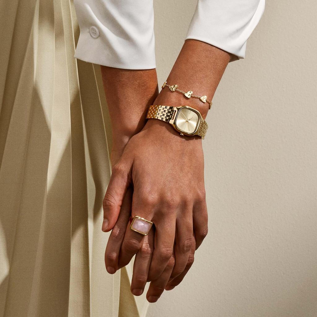 Skagen Women's ANJA HEARTS Gold-Tone Brass Chain Bracelet, SKJ5010710