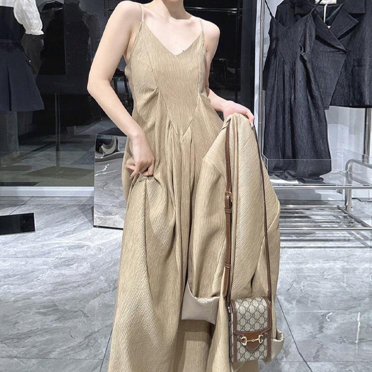 [În stoc] Set din două piese pentru femei, de primăvară/toamnă, largi și fusta lungă cu bretele