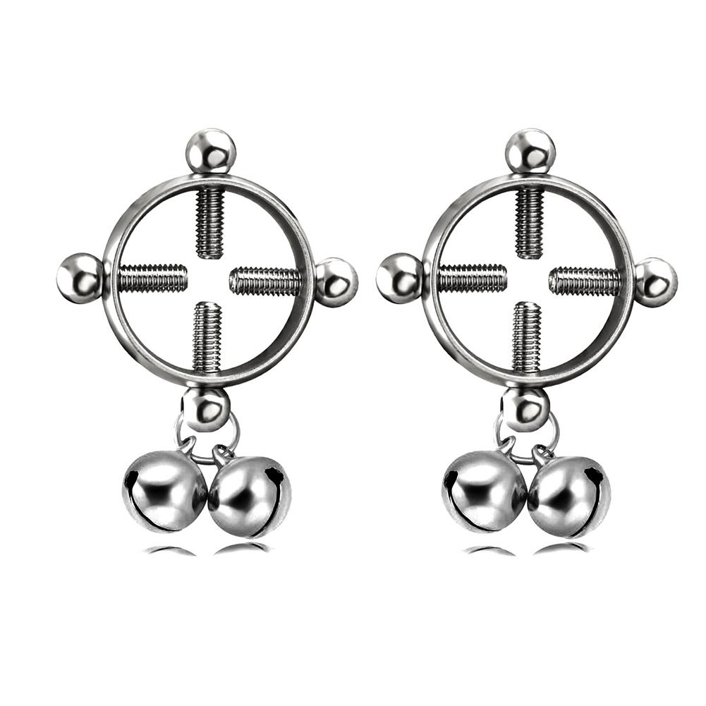 Mode Vrouwen Body Piercing Borstnagel Schroef Bel Hanger Nep Tepelring Sieraden