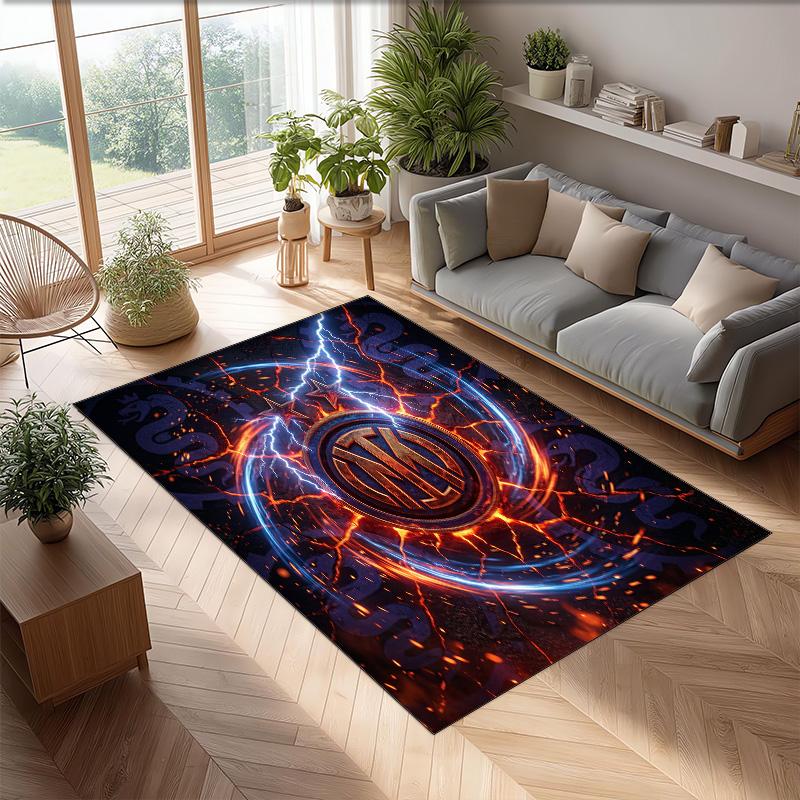 Borussia Dortmund Printed Flannel Area Rug Non Slip Soft Polyester Floor Carpet Indoor Decor Mat for Bedroom Living Room Sofa
