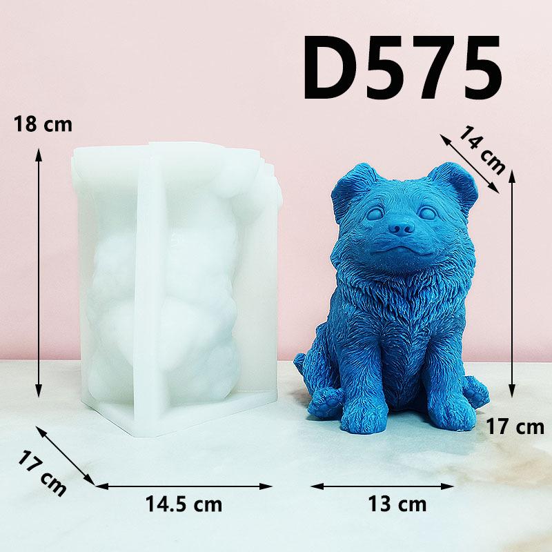 3D Large 2025 Teddy Dog Candle Silicone Mold Cute Cat Hug Resin Mold Cat Dog Gypsum Mould Home Decoration Animal dog molds