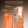Luxury Glitter for Magsafe Case For Samsung Galaxy S26 Ultra S25 S24 Plus Plating Soft TPU Wireless Charging Wave Frame Cover