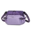 Colorblock Nylon Crossbody Bag with Grid Pattern Front Pocket Casual Sling Purse for Daily Travel