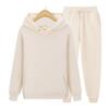 Fashion Solid Color Sports Casual Pullover Hoodie Fleece Men's Hooded Two-piece Set