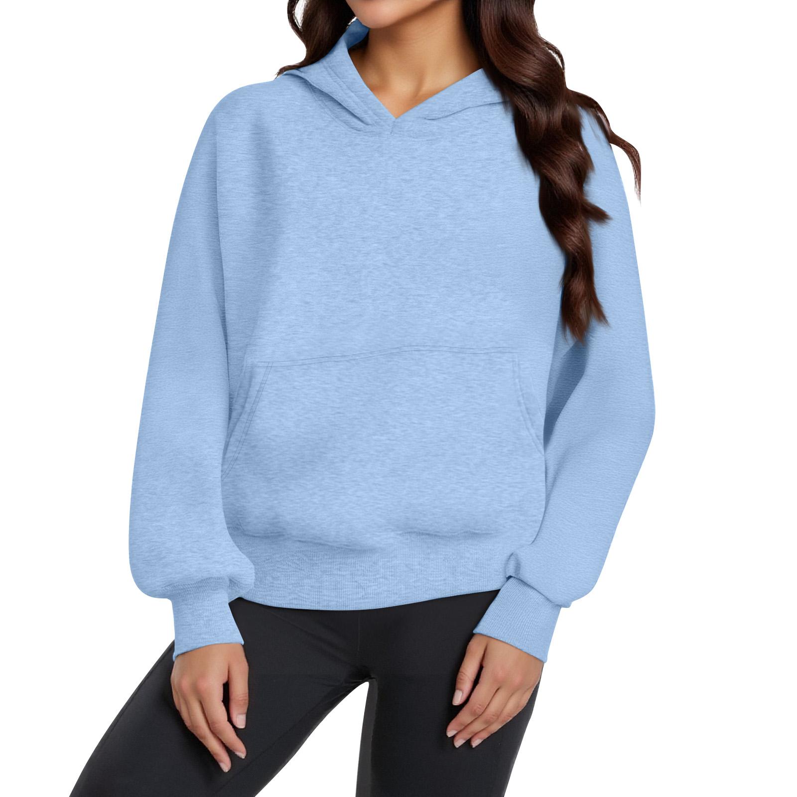 

Women s Hoodies Fashion Oversized Hooded Fleece Sweatshirt Casual Long Sleeve Pullover Winter Clothing L